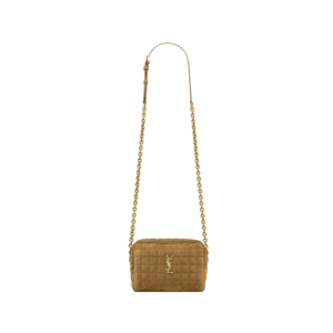 CASSANDRE MATELASSÉ CARRÉ camera bag in suede