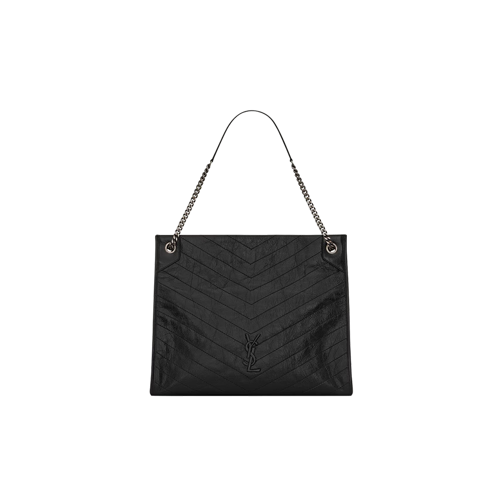 NIKI Large shopping in crinkled vintage leather