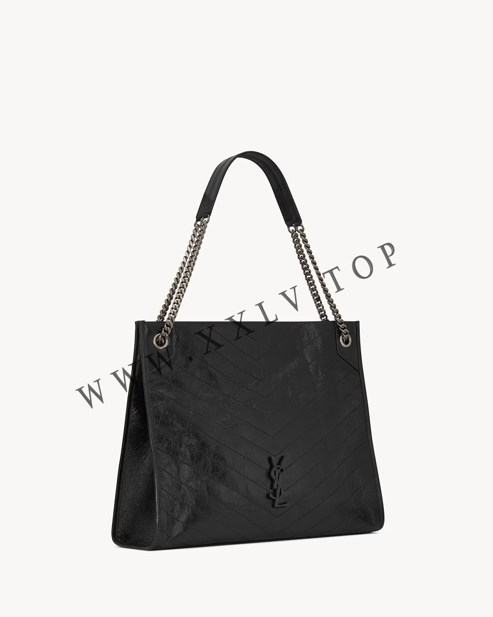 NIKI Large shopping in crinkled vintage leather - Image 2