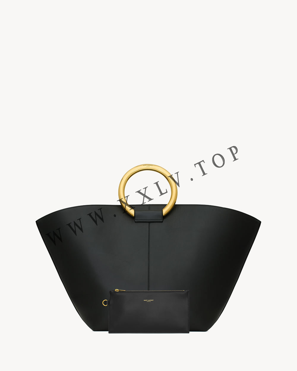 Maxi tote in smooth leather - Image 5