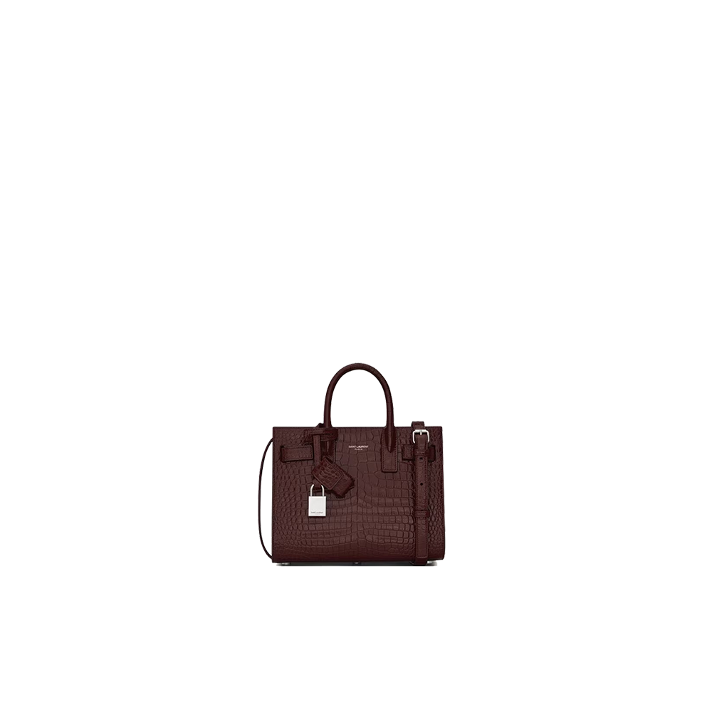 SAC DE JOUR IN CROCODILE EMBOSSED LEATHER - NANO