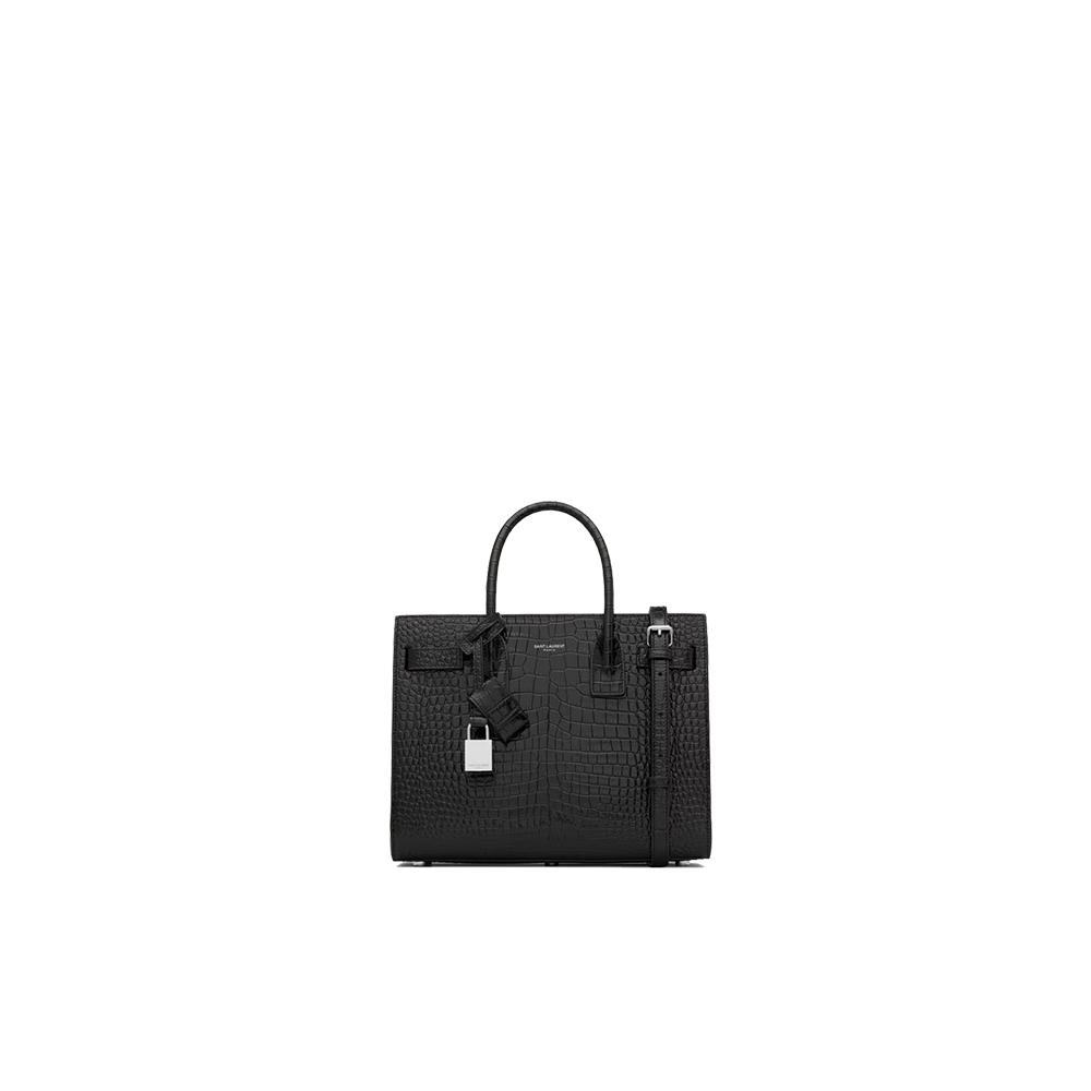 SAC DE JOUR IN EMBOSSED CROCODILE LEATHER - baby