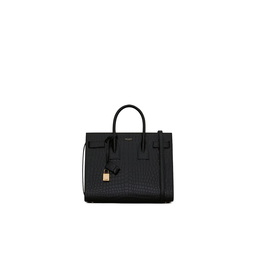 SAC DE JOUR IN EMBOSSED CROCODILE LEATHER - SMALL