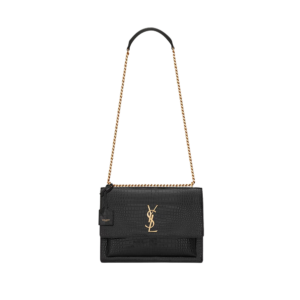 SUNSET LARGE IN CROCODILE-EMBOSSED LEATHER