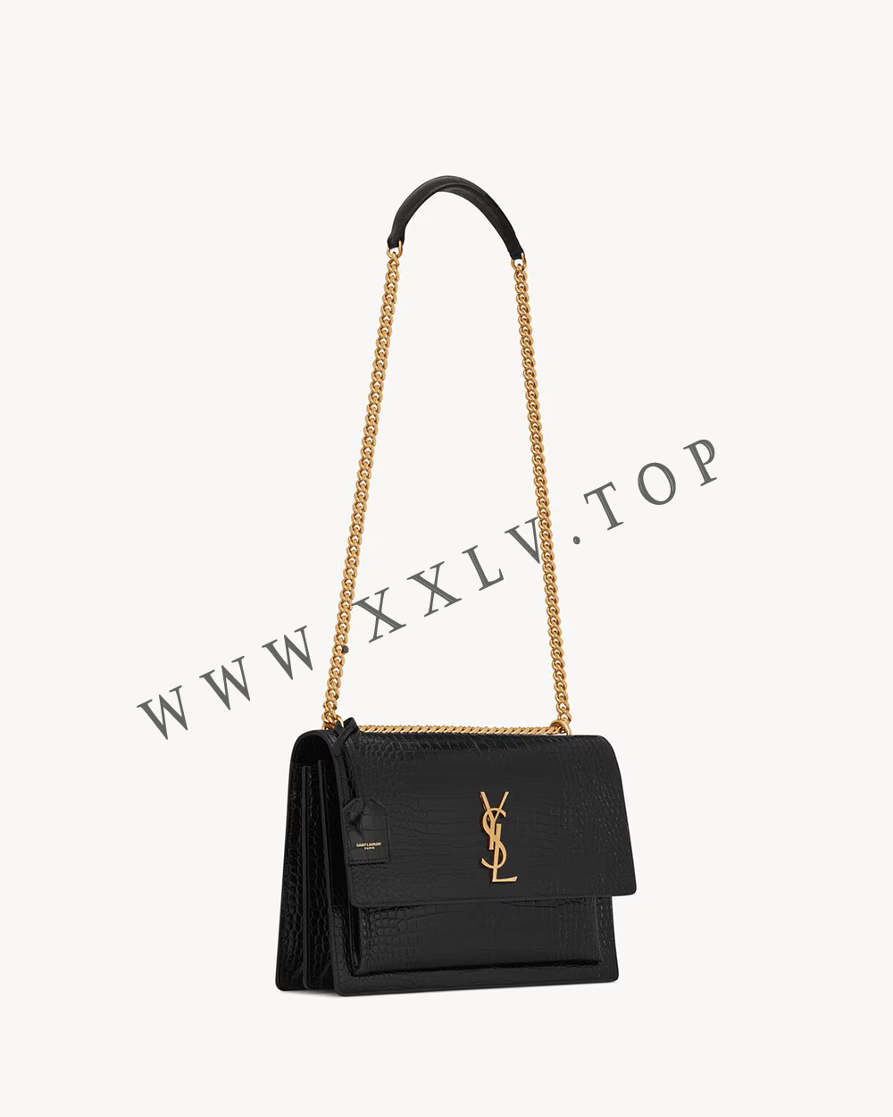 SUNSET LARGE IN CROCODILE-EMBOSSED LEATHER - Image 2