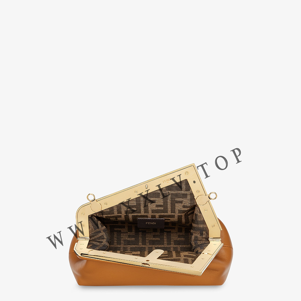 Fendi First Small Brown leather bag - Image 3