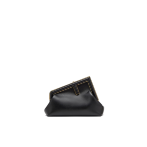 Fendi First Midi Black leather bag