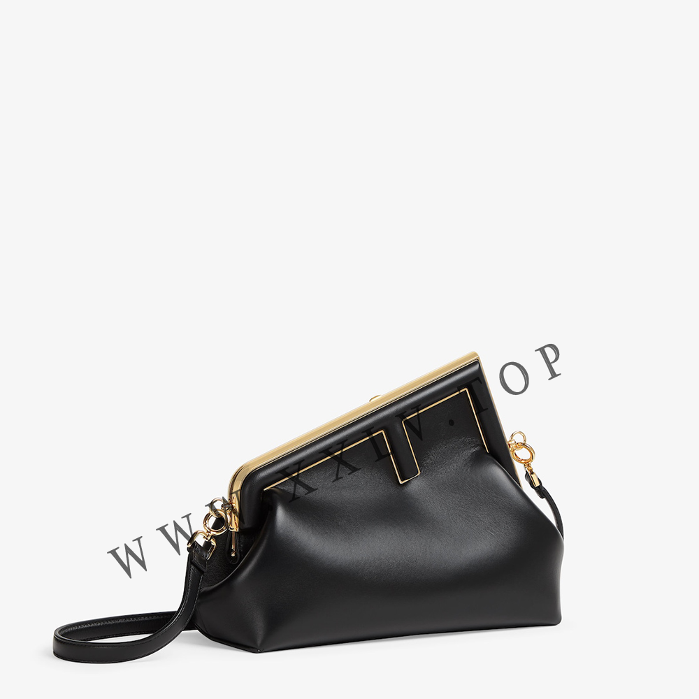 Fendi First Midi Black leather bag - Image 5
