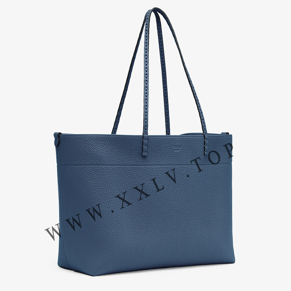 Medium Roll Bag Dove gray Selleria shopper with 218 hand-sewn topstitches - Image 5
