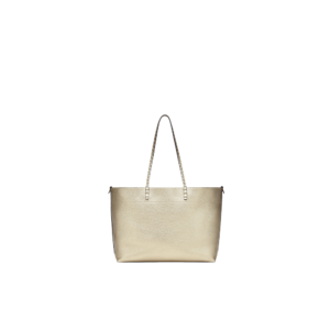 Roll Medium Champagne-colored Selleria shopper with 218 hand-sewn topstitches