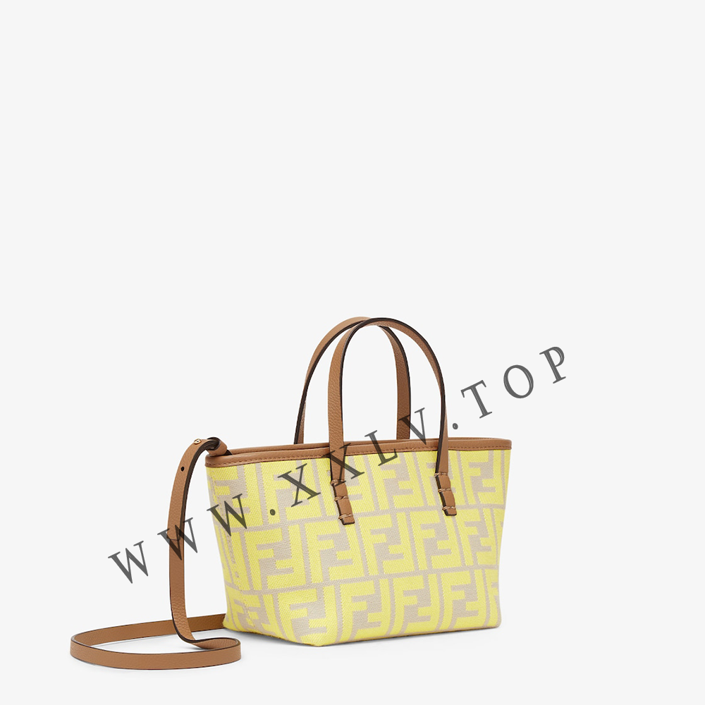Roll Mini Brown FF jacquard mini bag - Image 4