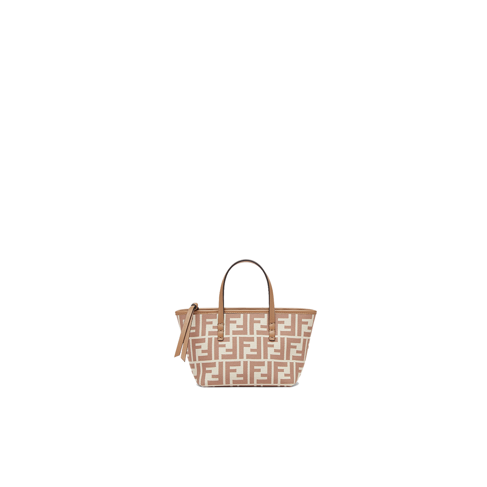 Roll Mini Brown FF jacquard mini bag