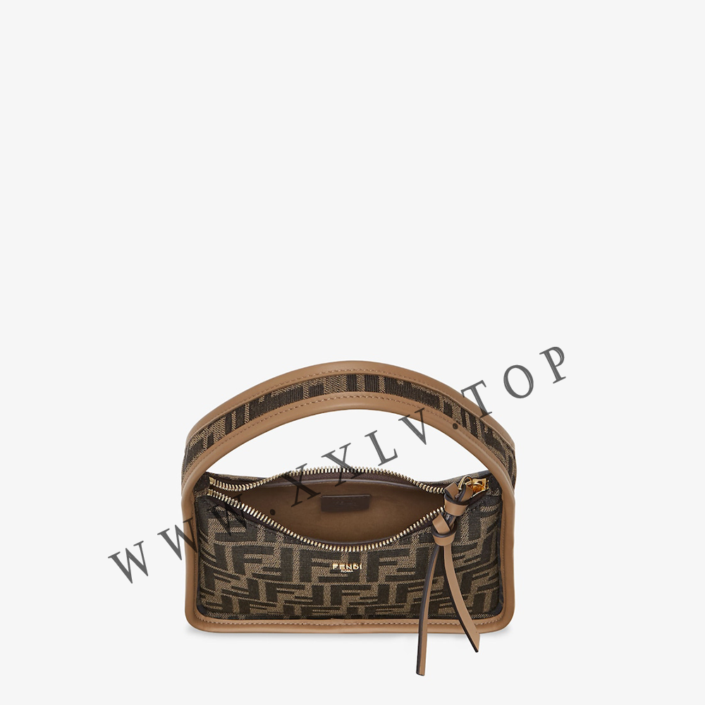 Mini Fendessence Brown FF fabric mini-bag - Image 5