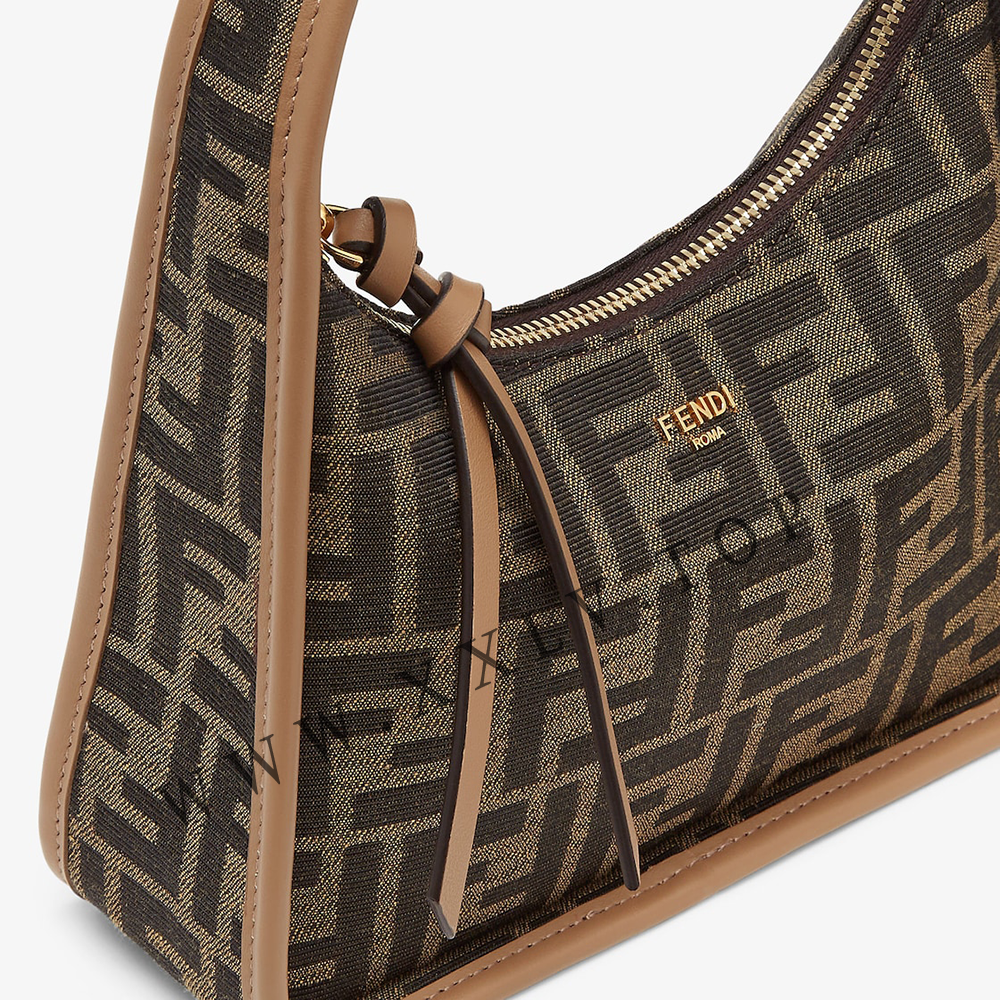 Mini Fendessence Brown FF fabric mini-bag - Image 2
