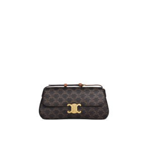 MEDIUM CELINE LOLA BAG in Triomphe Canvas and Calfskin