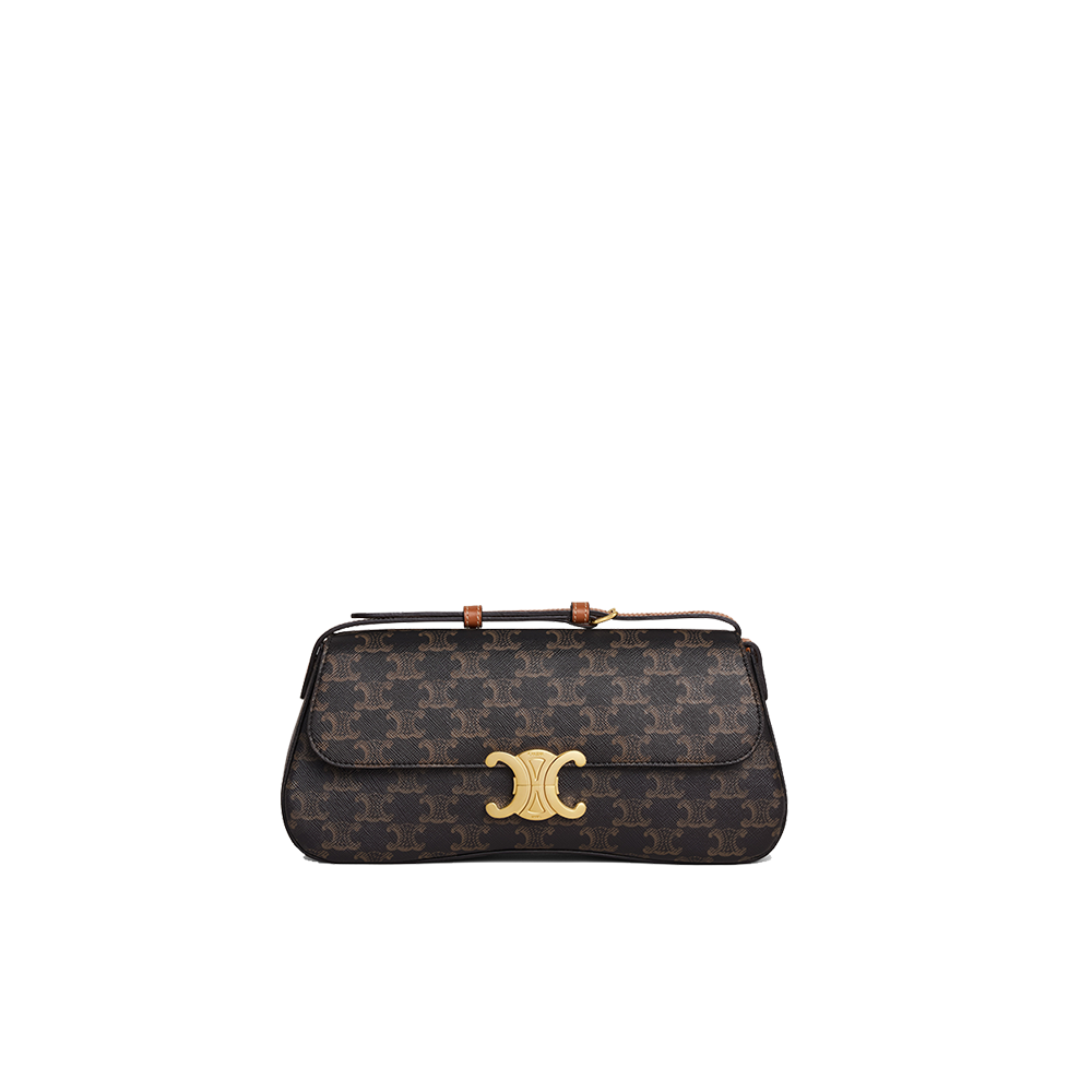 MEDIUM CELINE LOLA BAG in Triomphe Canvas and Calfskin