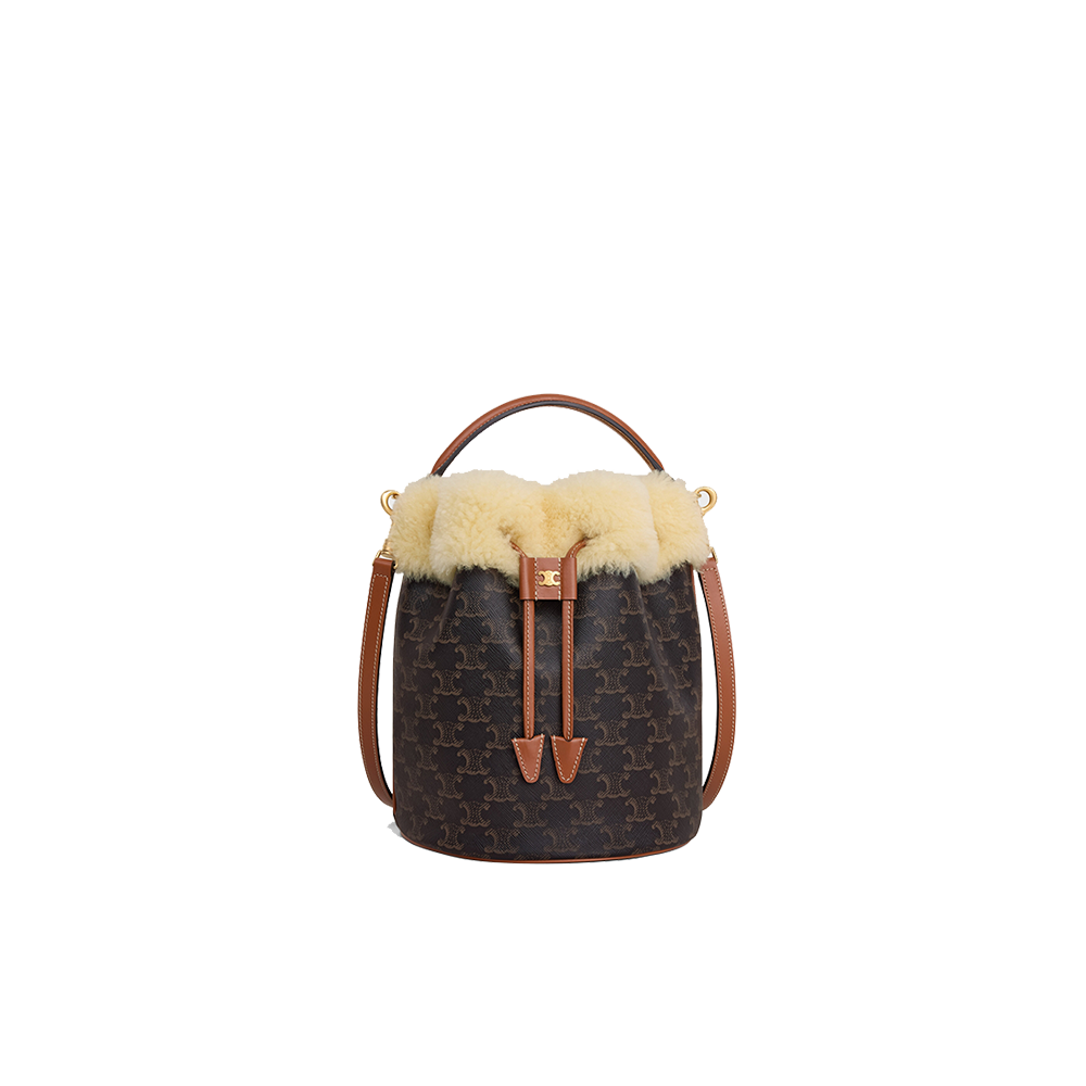 CLARA BAG in TRIOMPHE CANVAS AND SHEARLING