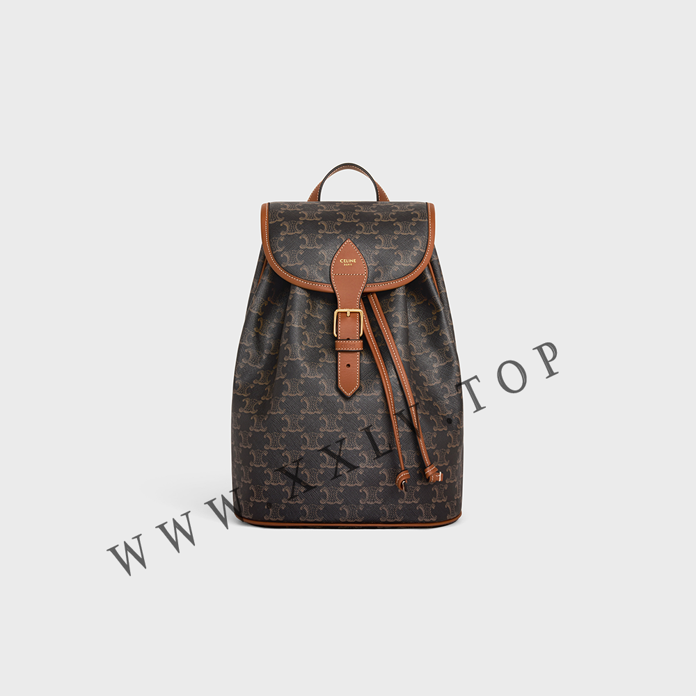 MEDIUM BACKPACK FOLCO in Triomphe Canvas and calfskin - Image 5