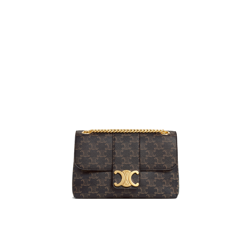 Medium Celine Victoire Bag in Triomphe Canvas