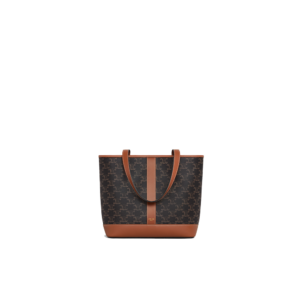 SMALL CABAS in Triomphe Canvas and calfskin