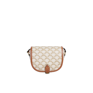 Medium Folco bag in Triomphe Canvas and calfskin