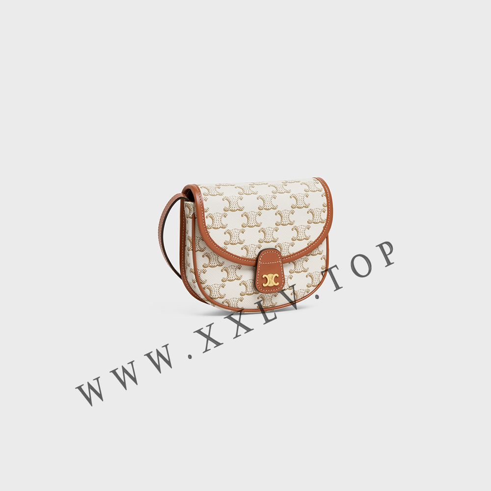 Mini Besace in Triomphe Canvas and calfskin - Image 3