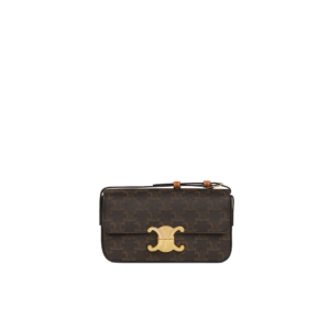SHOULDER BAG CLAUDE in Triomphe canvas and calfskin
