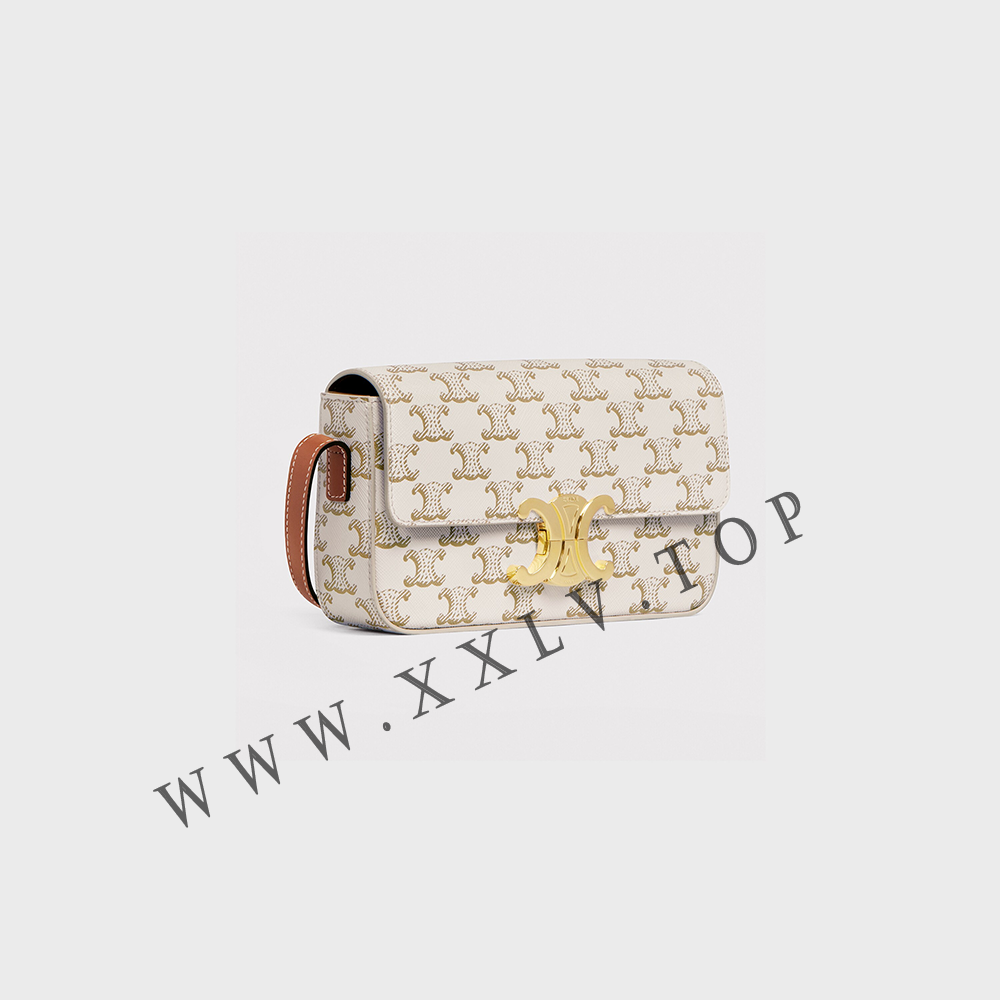 SHOULDER BAG CLAUDE in Triomphe canvas and calfskin - Image 3