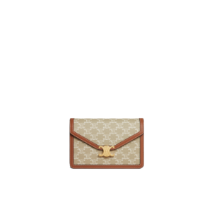 ENVELOPPE BAG in Triomphe Canvas and calfskin