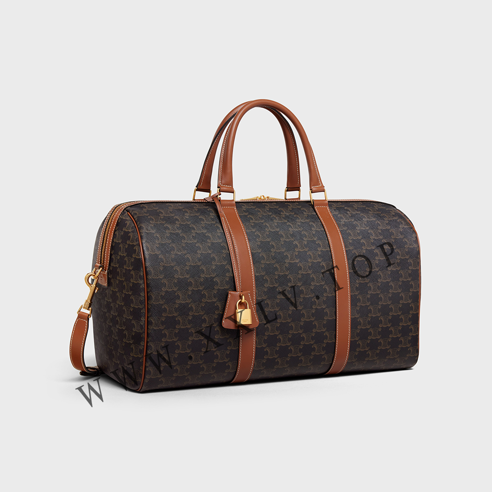 Medium Travel Bag in Triomphe Canvas and calfskin - Image 4