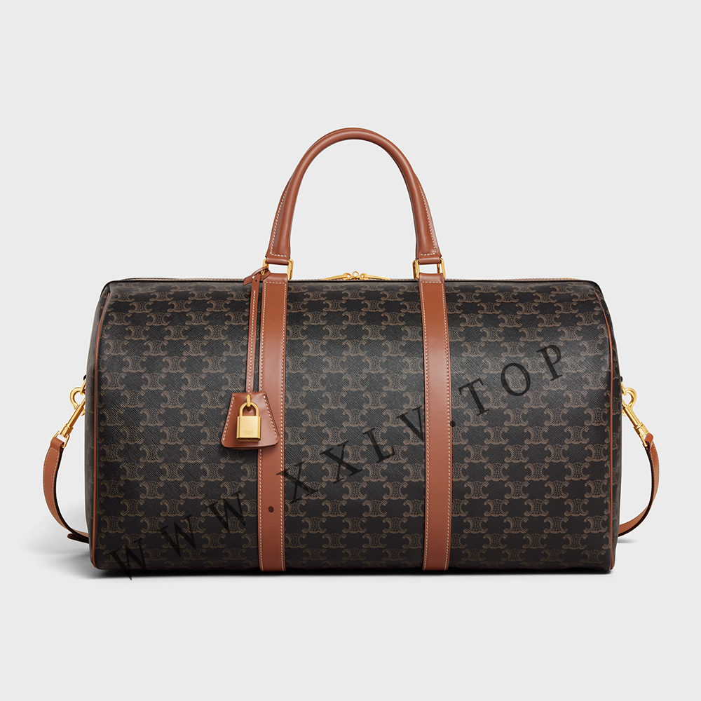 Large Travel Bag in Triomphe Canvas and calfskin - Image 5