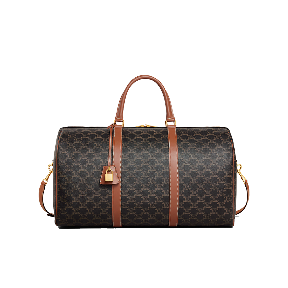 Large Travel Bag in Triomphe Canvas and calfskin