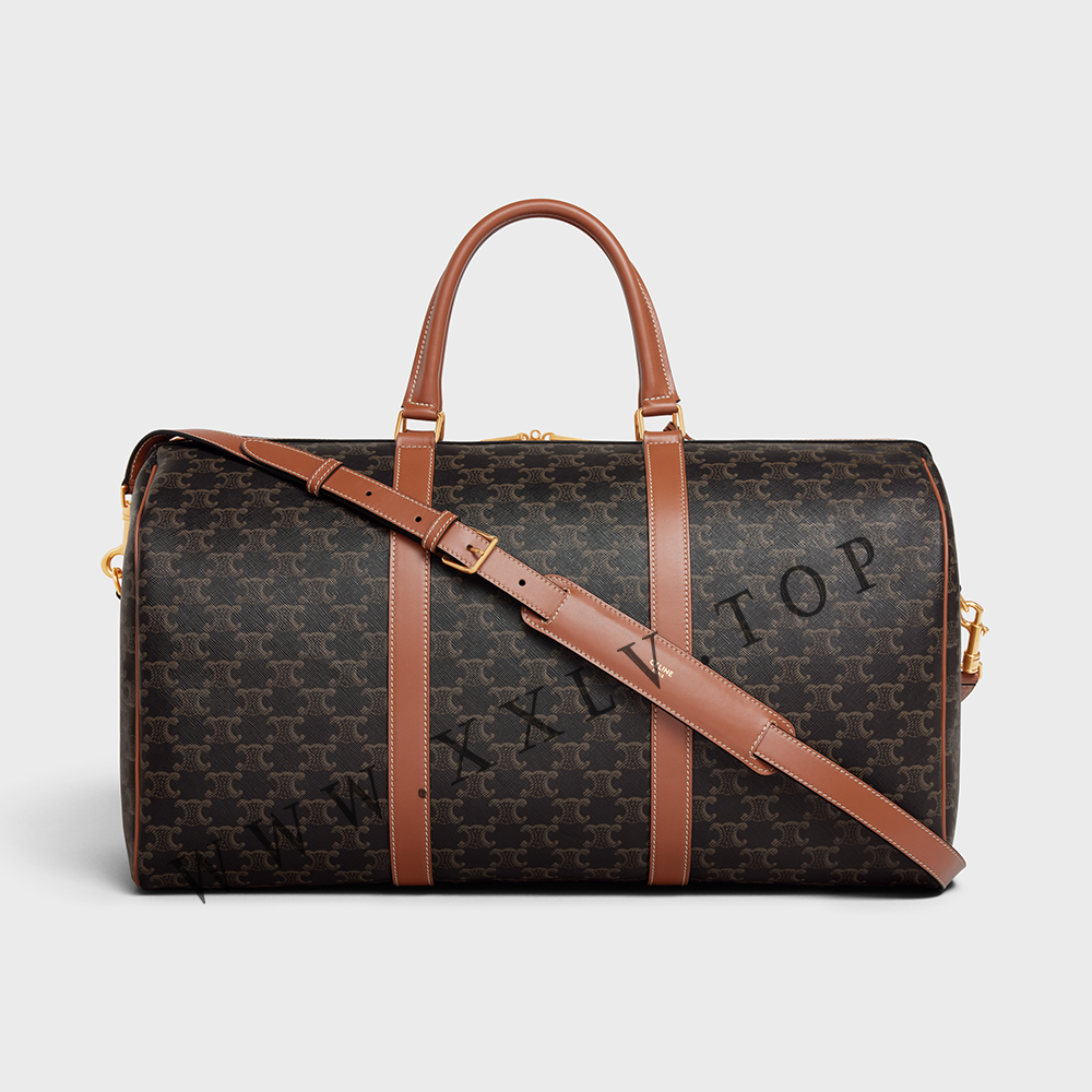 Large Travel Bag in Triomphe Canvas and calfskin - Image 3