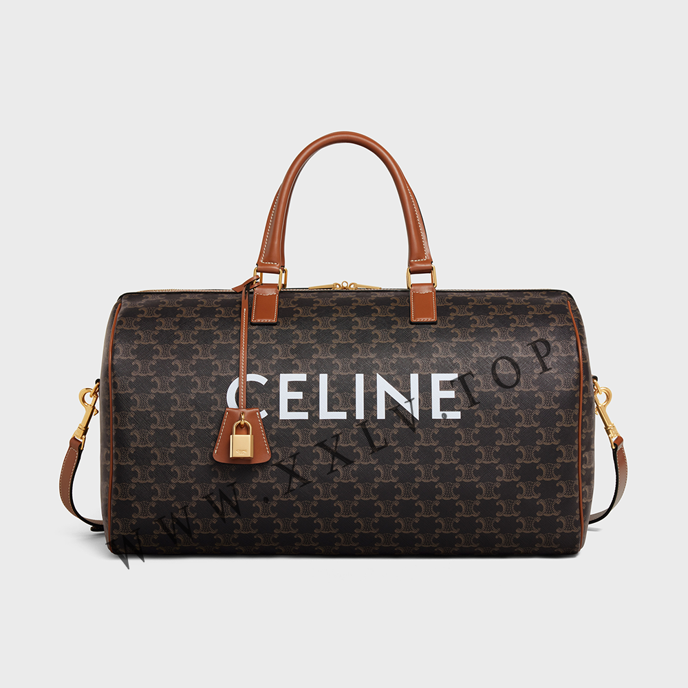 Medium Travel Bag in Triomphe Canvas with Celine Print - Image 4