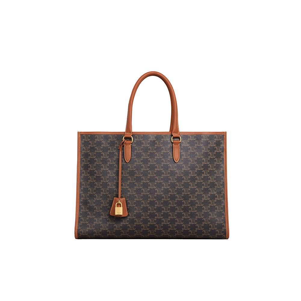 horizontal cabas in Triomphe Canvas and calfskin