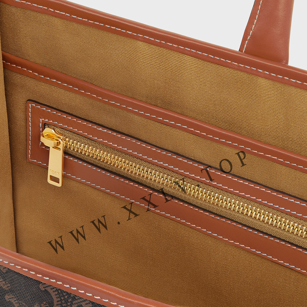 horizontal cabas in Triomphe Canvas and calfskin - Image 2