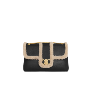 LARGE CELINE VICTOIRE BAG in CREASED LAMBSKIN AND SHEARLING