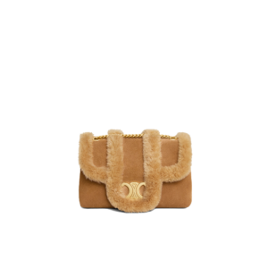 Medium Celine Victoire Bag in SUEDE CALFSKIN AND SHEARLING