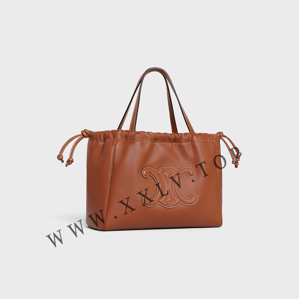 SMALL CABAS DRAWSTRING CUIR TRIOMPHE in Smooth Calfskin - Image 3