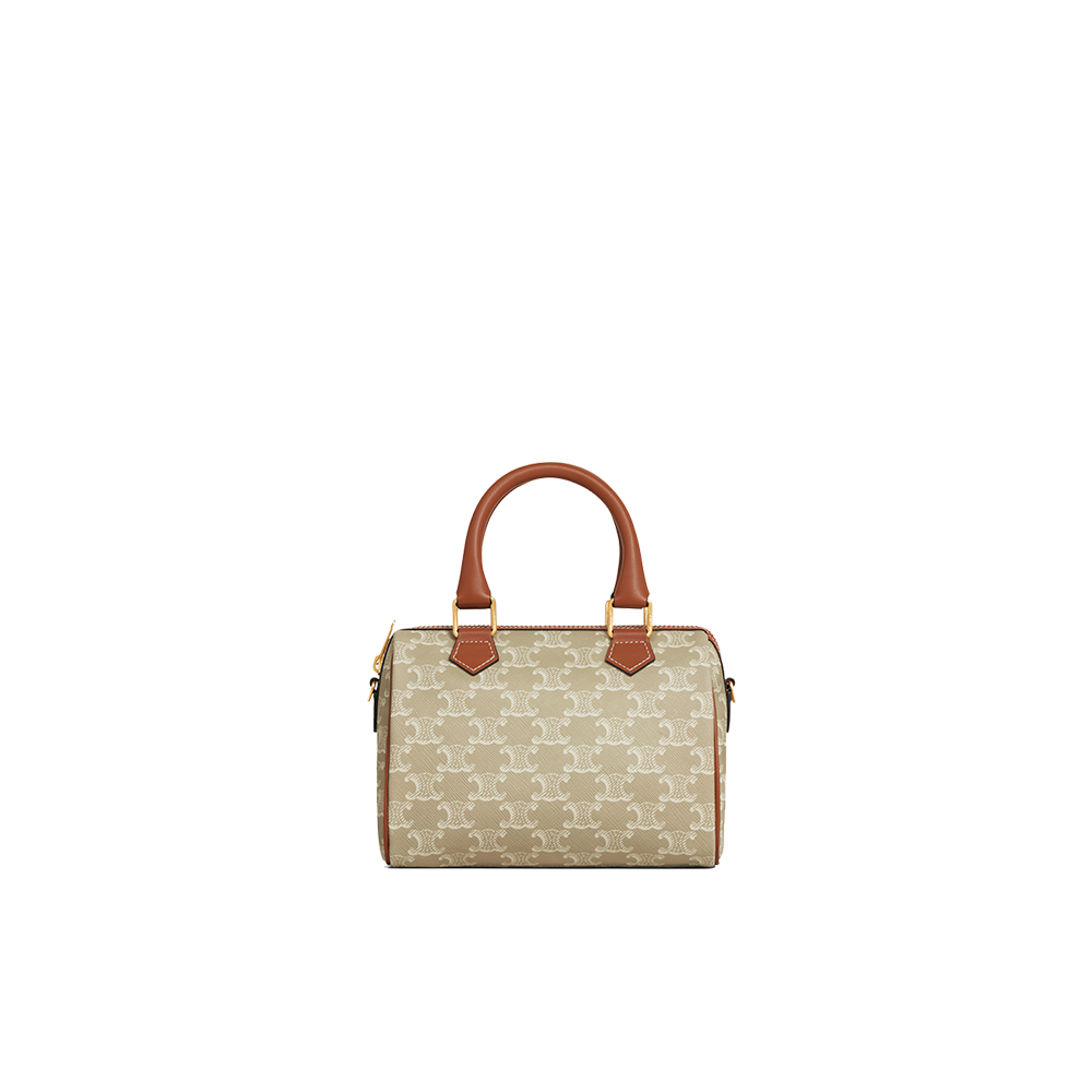 SMALL BOSTON in Triomphe Canvas and calfskin