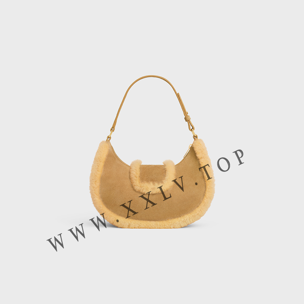 MEDIUM AVA TRIOMPHE BAG in SUEDE CALFSKIN AND SHEARLING - Image 4