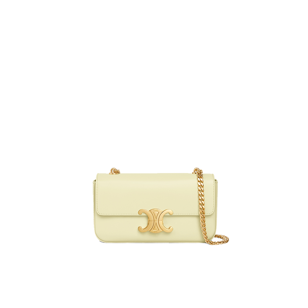 CHAIN SHOULDER BAG CLAUDE in shiny calfskin