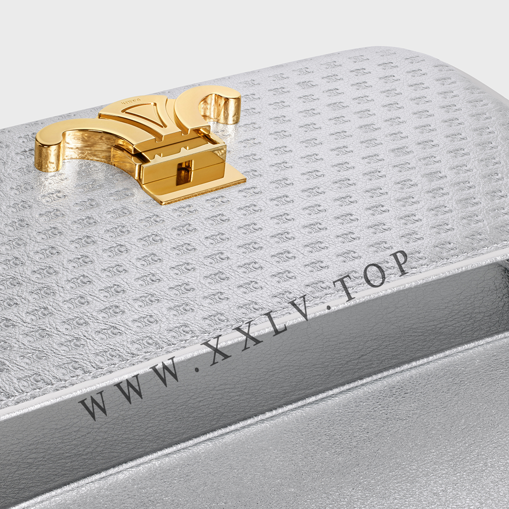 SHOULDER BAG CLAUDE in LAMINATED CALFSKIN WITH TRIOMPHE ALL-OVER - Image 3