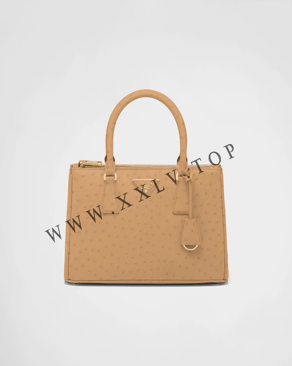 Medium Prada Galleria ostrich leather bag - Image 5