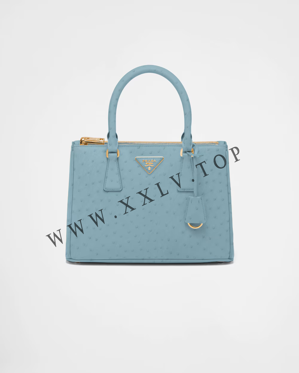 Medium Prada Galleria ostrich leather bag - Image 5