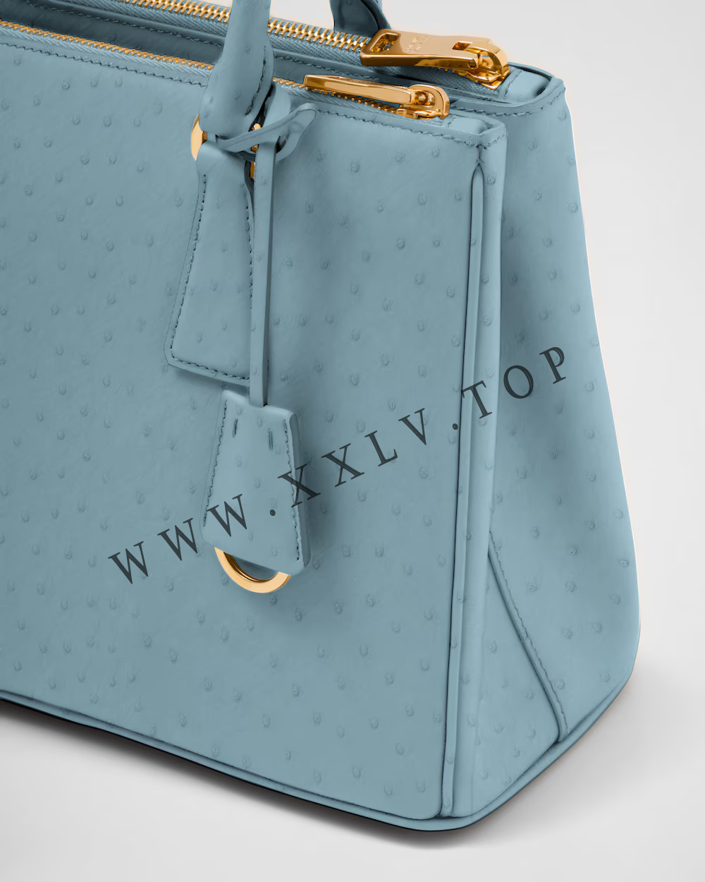 Medium Prada Galleria ostrich leather bag - Image 4