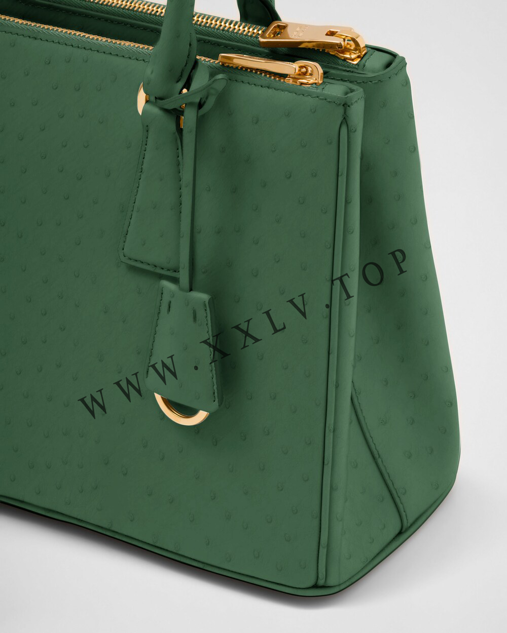 Medium Prada Galleria ostrich leather bag - Image 2
