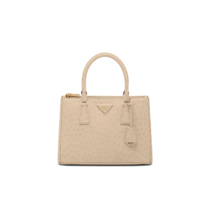 Medium Prada Galleria ostrich leather bag