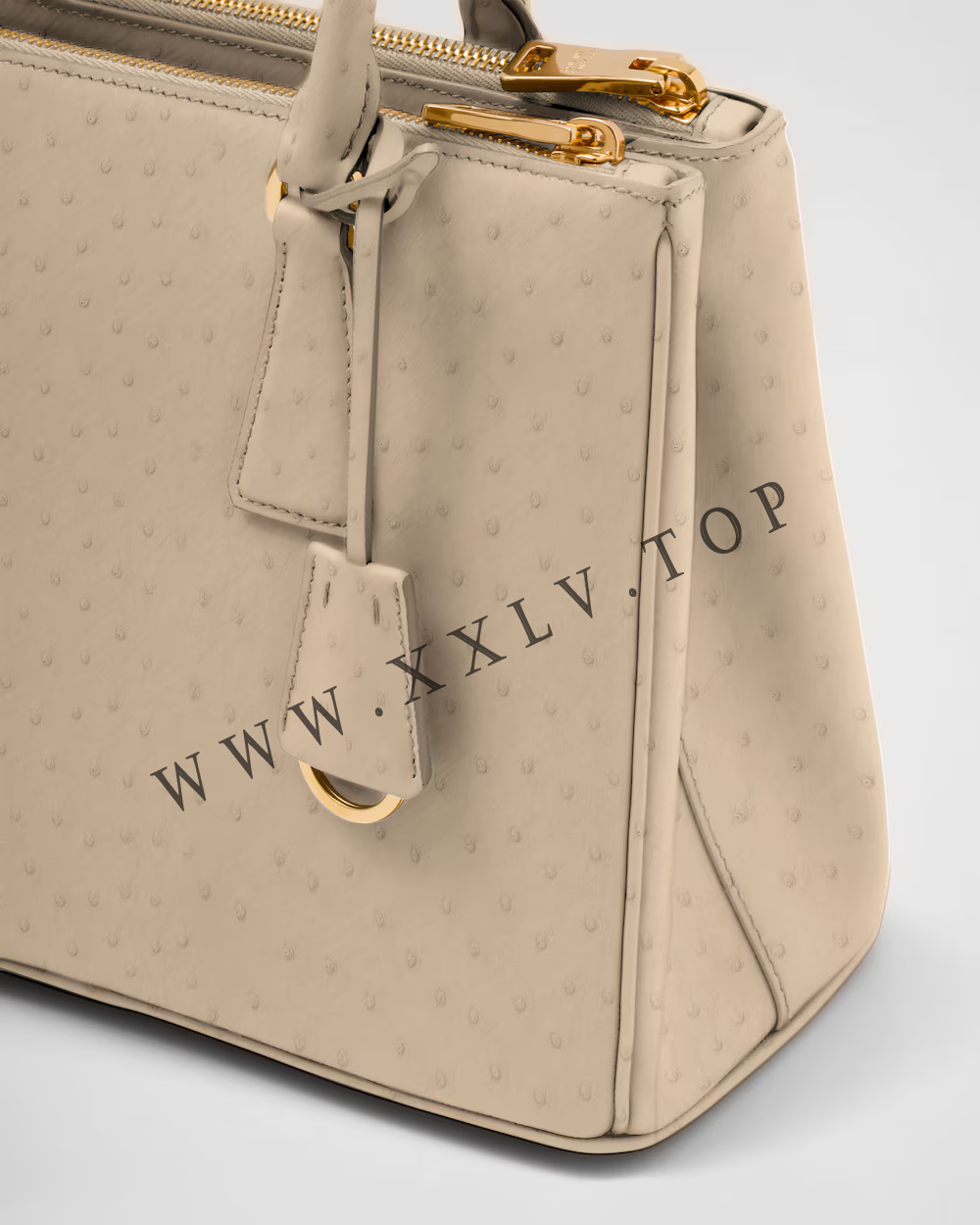 Medium Prada Galleria ostrich leather bag - Image 2