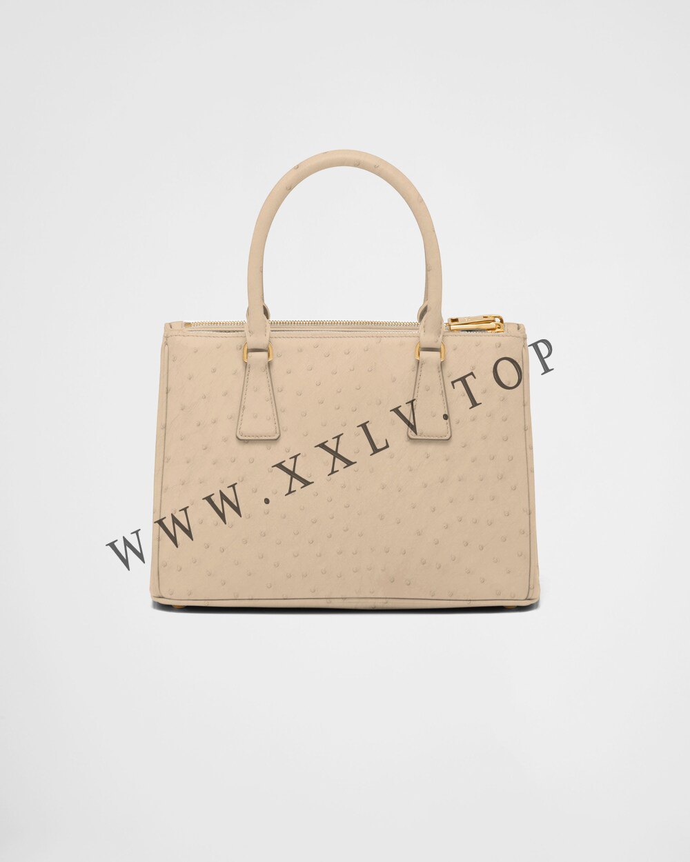 Medium Prada Galleria ostrich leather bag - Image 3